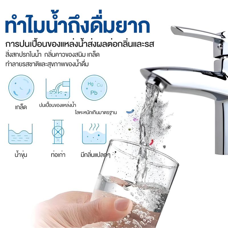 【รับประกัน 5 ป】เครื่องกรองน้ำ （14L กรองแบคทีเรียและไวรัสได้อย่างมีประสิทธิภาพ เทคโนโลยีรีเวิร์สออสโมซิส）เครื่องกรองน้ำแร่ กรองน้ำ ดื่ม water purifier