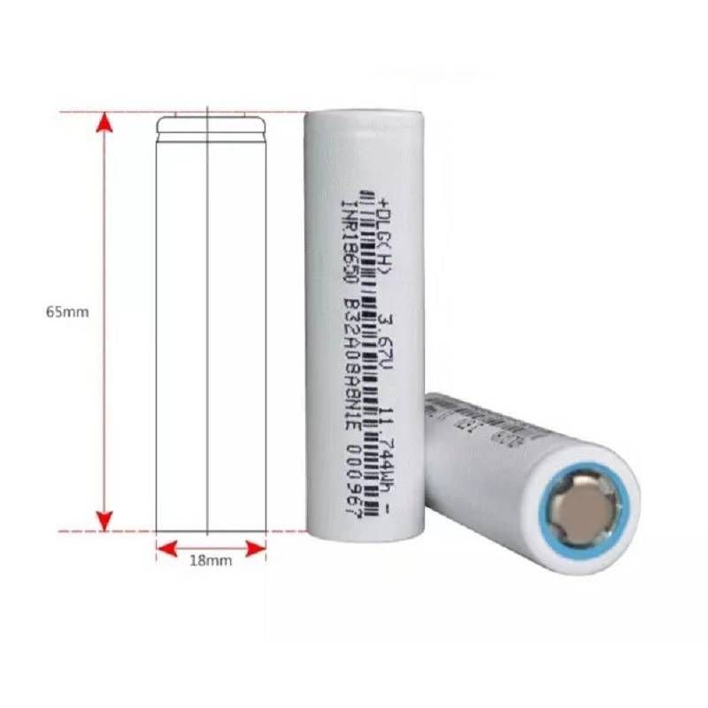 ถ่านชาร์จ 18650 Li-ion 3.7 V 3200mAh หัวแบน ถ่านโซล่าเซล สว่าน Powerbank จ่ายกระแสต่อเนื่อง