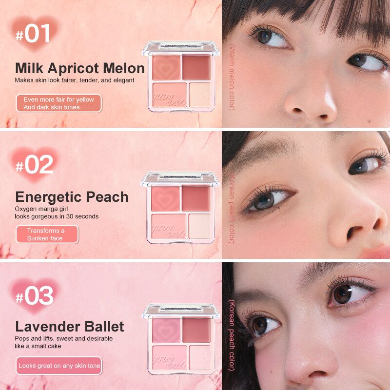 JUDYDOLL:บลัชออน'ไฮไลท์'จูดี้ดอล'สีแดง'สี นู้ดธรรมชาติ'บลัชออนครีม,04