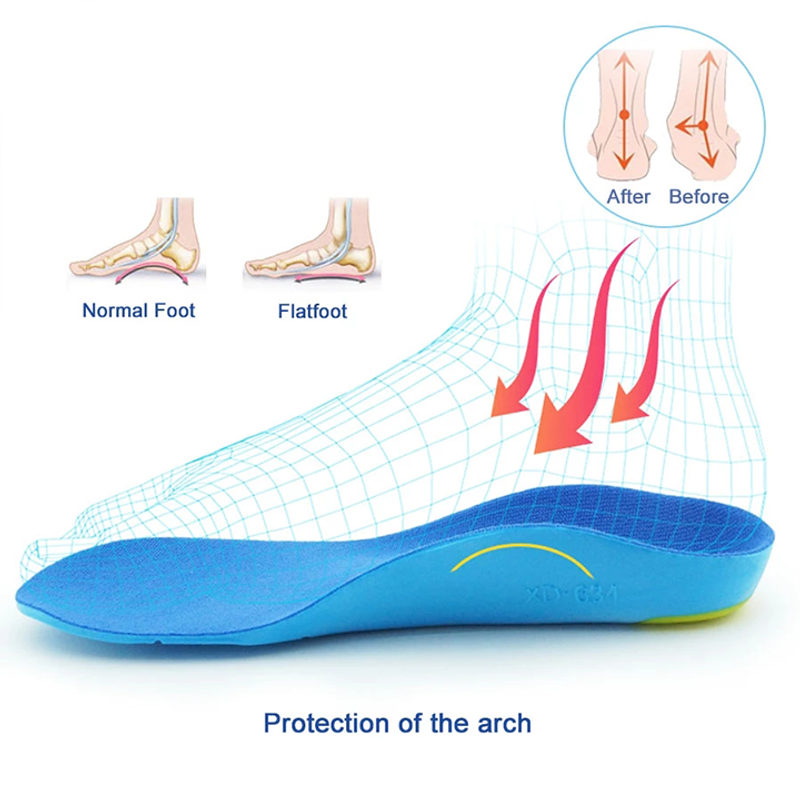 CCW 1คู่เด็กเด็กเท้าแบนแก้ไขโค้งสนับสนุน Insoles แผ่นแก้ไขสุขภาพดูแลเท้าแทรกรองเท้ากีฬา Pad ดูแลเครื่องมือ