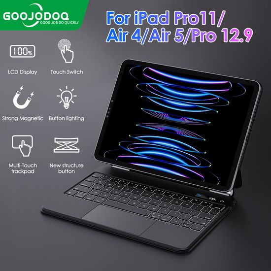 Goojodoq คีย์บอร์ด IPad หน้าจอ LCD สำหรับ IPad Pro 11/Pro 12 9 12.9/Air 5 Air 4สำหรับแป้มพิมพ์ภาษาอังกฤษคีย์บอร์ด IPad