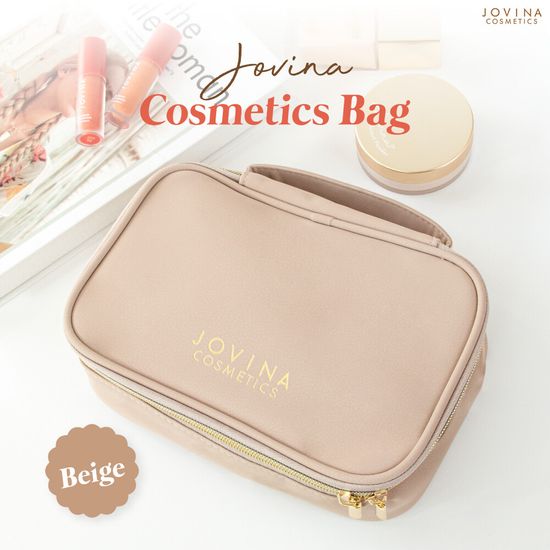 👝 Jovina : Cosmetics Bag กระเป๋าเครื่องสำอาง พกพาสะดวก แบบพกพาสำหรับเดินทาง กระเป๋าจุได้เยอะ ขนาดใหญ่ รูปทรงสวย หรูหรา