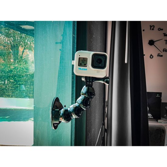 TELESIN ตัวดูดกระจก ติดกระจก suction cup ยึดแน่น ดัดได้ โค้งงอได้ สำหรับ Gopro / DJI / Insta360 / โทรศัพท์มือถือทุกรุ่น