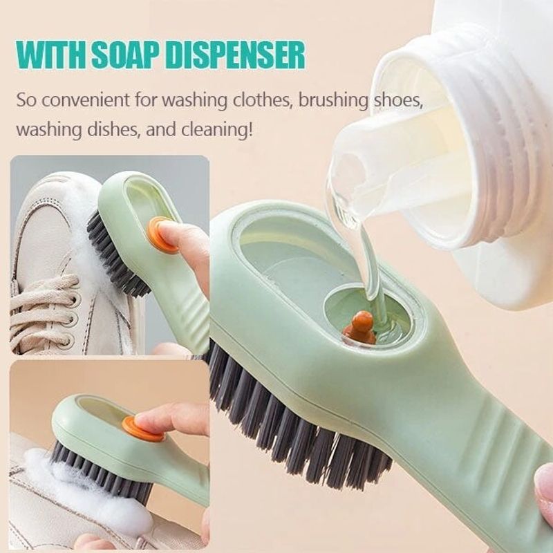 Multifunctional Shoe Laundry Brush Add Liquid Clothes Cleaning Brush Automatic Soft-bristled Brush