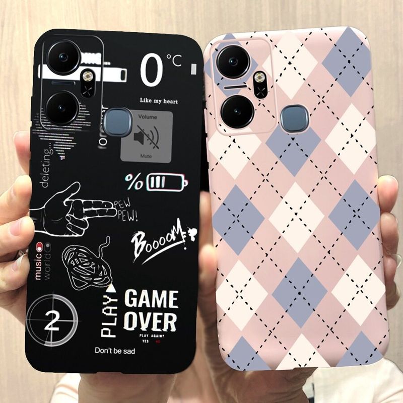 เคสสำหรับ Infinix Smart 6 Plus เคสเคสใส่โทรศัพท์ซิลิโคนนิ่มดีไซน์รูปหัวใจใหม่สำหรับ Infinix Smart 6 Plus ฝาครอบ X6823C