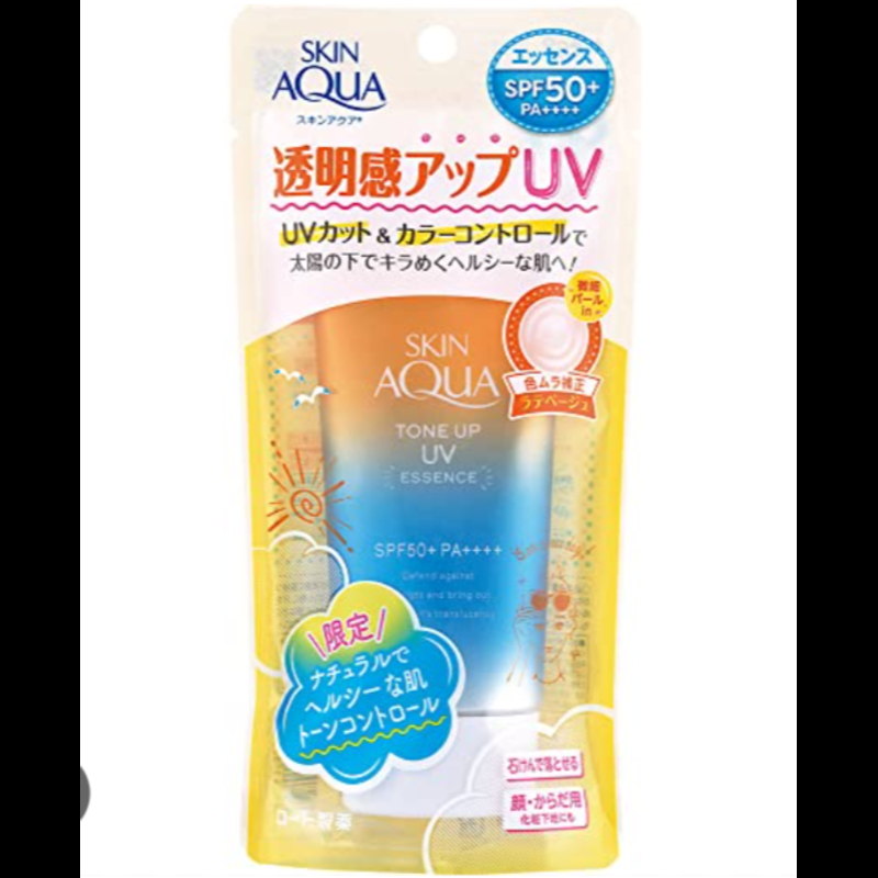 ญี่ปุ่น 100% ครีมกันแดด 3สี  ROHTO SKIN AQUA Tone Up UV Essence SPF50+ PA++++