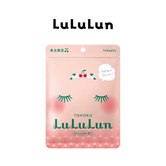 (ซอง 7 แผ่น) LuLuLun Premium Tohoku Cherry Face mask ลูลูลูน แผ่นมาสก์หน้า สูตรผิวพรรณสดชื่นเงางาม เชอรี่ เมืองยามากาตะ