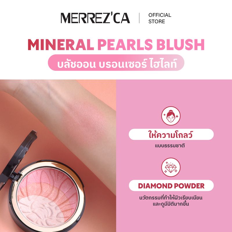 MERREZ'CA Mineral Pearls Blush