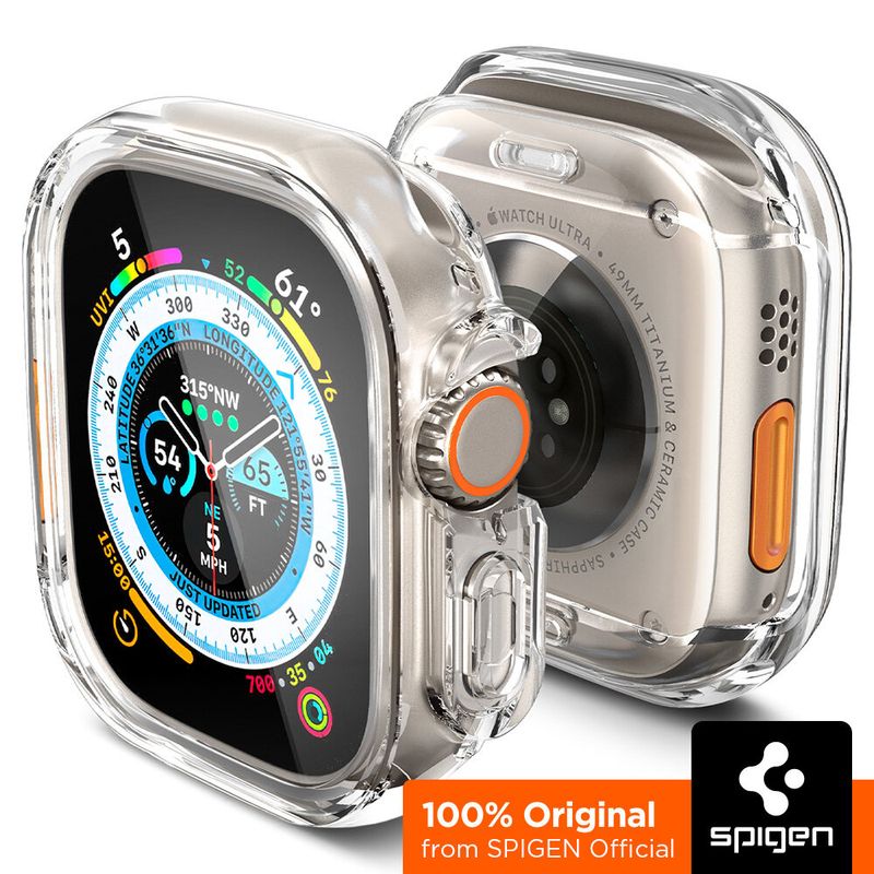 SPIGEN Case for Apple Watch Ultra 49mm [Ultra Hybrid] Full Coverage for All Around Shock Resistance / Apple Watch Ultra Case / Apple Watch 49mm Clear Case