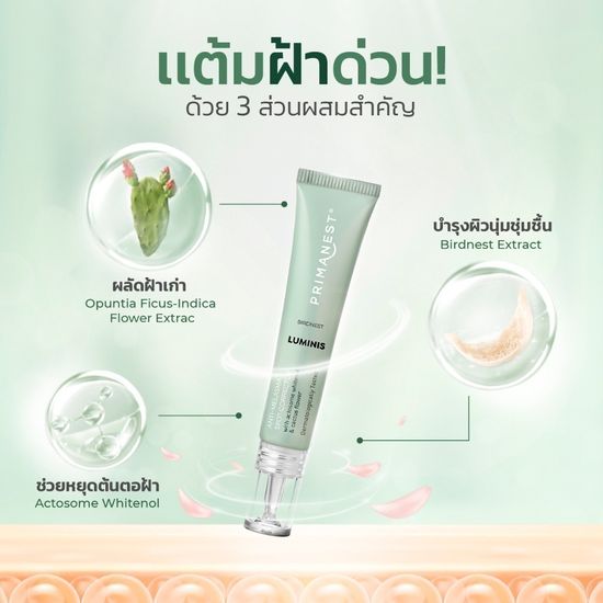 PrimaNest Birdnest Luminis Anti-Melasma Spot Corrector 15 g พรีมาเนสท์ ครีมแต้มเฉพาะจุด