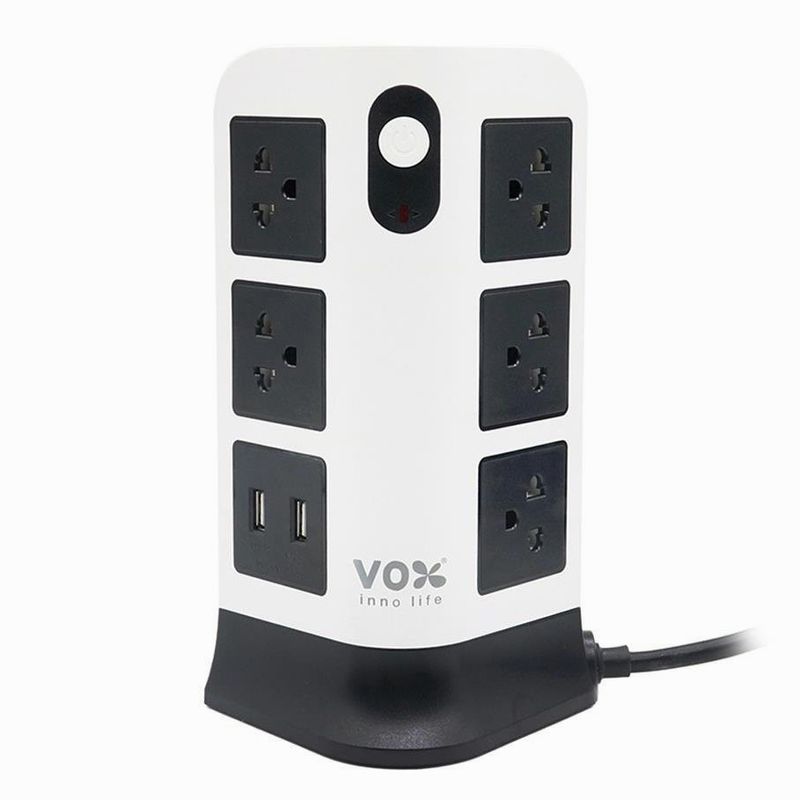 ปลั๊กไฟ VOX NOVA รุ่น NV-T2112U มี 11ช่อง 2สวิตซ์ 2USB ไฟแรง 2300W สูงสุด10A สายยาว 3เมตร ปลั๊ก ป้องกันไฟกระชาก