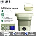 philips เครื่องซักผ้า mini พกพา ปั้นแห้ง 6.5L พับได้ แถมตะกร้า ท่อน้ำทิ้ง portable washing machine ถังซักผ้ามินิ