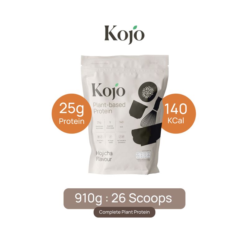 1 Bag: Kojo Plant Based Protein Hojicha Flavour 910g โปรตีนจากพืช รสโฮจิฉะ 1 ถุง