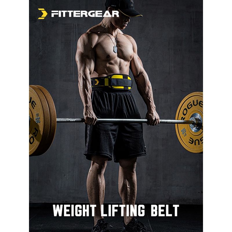 FITTERGEAR - WEIGHT LIFTING BELT เข็มขัดยกน้ำหนัก ช่วยปกป้องและพยุงหลัง สำหรับออกกำลังกาย