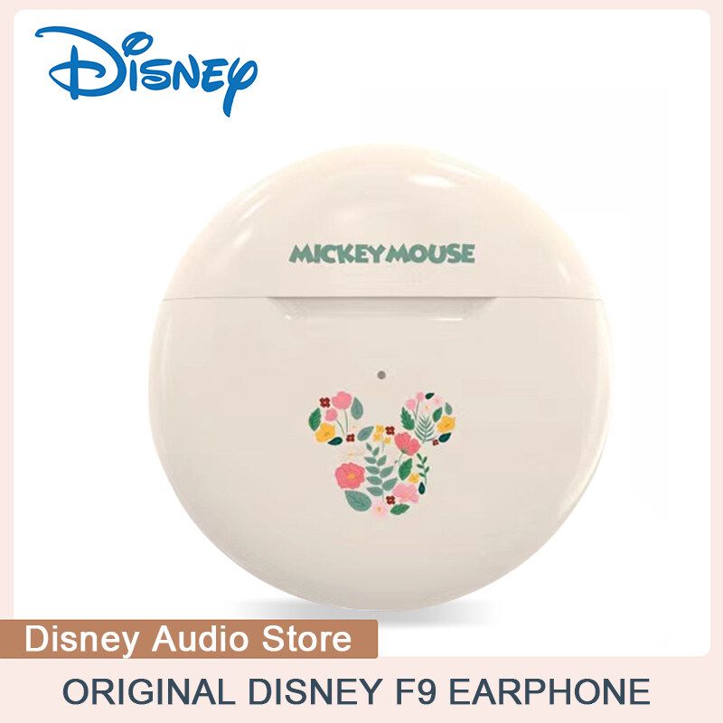 Disney F9 TWS อัพเกรดไร้สายบลูทูธหูฟังเพลงชุดหูฟังพร้อมไมโครโฟนหูฟังดีเลย์ต่ำ หูฟังเล่นเกม HD แฮนด์โทร