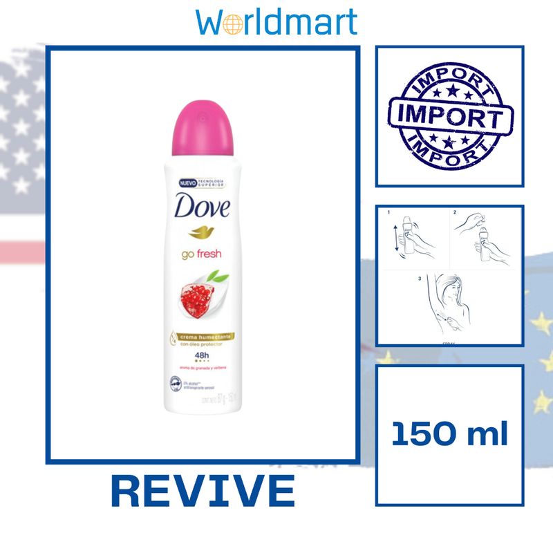 สเปรย์ Dove Deodorant 150ml (พร้อมส่ง)โรลออนสเปรย์ระงับกลิ่นกาย Deodorant Antiperpspirant  สินค้านำเข้า ของแท้100%