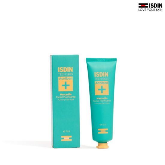 ISDIN ACNIBEN FACE MASK 75ML มาร์กดูดซับสิ่งสกปรก ความมัน สิวเสี้ยน ผิวเรียบเนียนหลังล้างออก