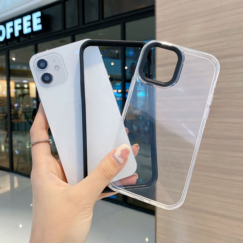 ⚡พร้องส่งจากไทย⚡ 3 IN 1 TPU เคสไอโฟน11 แบบนิ่ม เคส For iPhone 15 11 14 12 13 Pro Max X XS Max 6 6s 7 8 Plus SE 2020 เคสโทรศัพท์มือถือ แบบใส หนา กันกระแทก