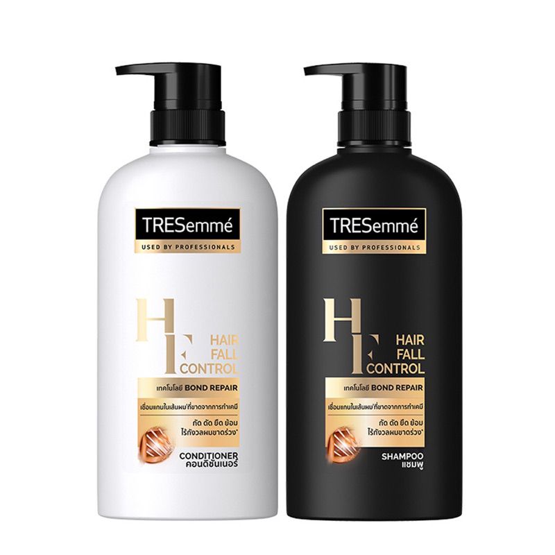 🔥ถูกสุด🔥 Tresemme เทรซาเม่ สีทอง ชุดบำรุงผมขาดหลุดร่วง สำหรับผม ยืด ดัด กัด ย้อม ผมเงางาม