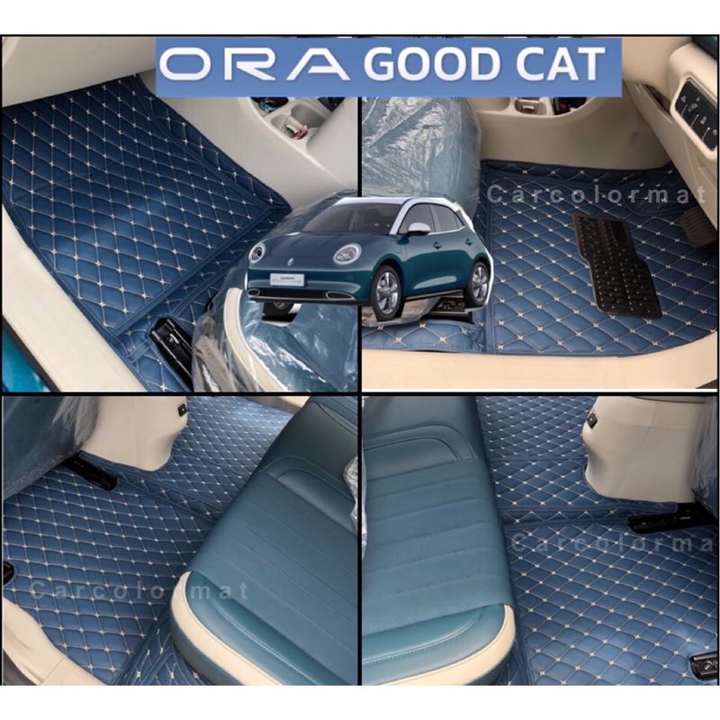 พรมรถยนตร์ 6 D รุ่น ORA GOOD CAT ปี 2022-2024 (โรงงานขายตรงพร้อมส่ง) แถมฟรี!!! :รองแขน, หมอนรองคอ,ที่หุ้มเบลล์