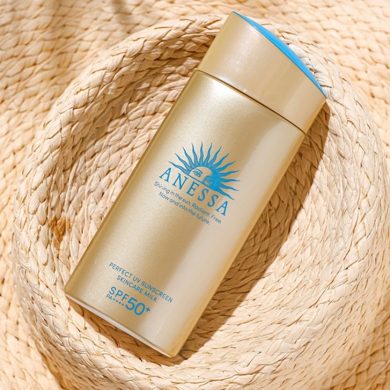 【นำเข้าเดิม 100%】New Anessa เพอร์เฟค ยูวี ซันสกรีน สกินแคร์ มิลค์ SPF50+PA++++ 60ml