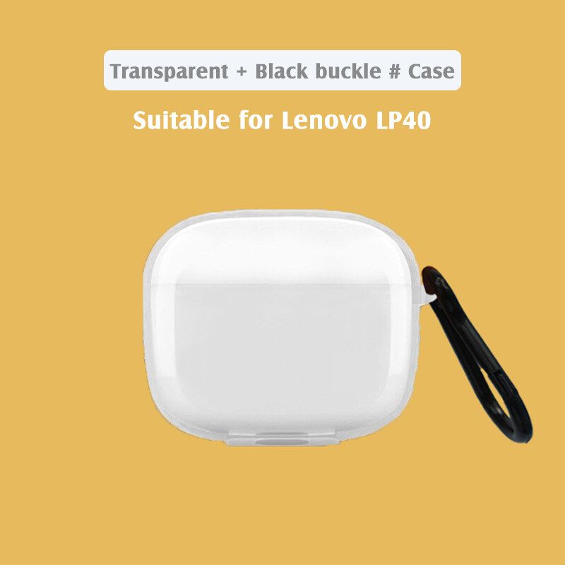 Lenovo Thinkplus LP40 กรณีหูฟังโปร่งใส ซิลิโคนสดขนาดเล็ก TPU Soft Case Wireless Bluetooth protective case for couples（เคสหูฟัง ไม่มีหูฟัง）