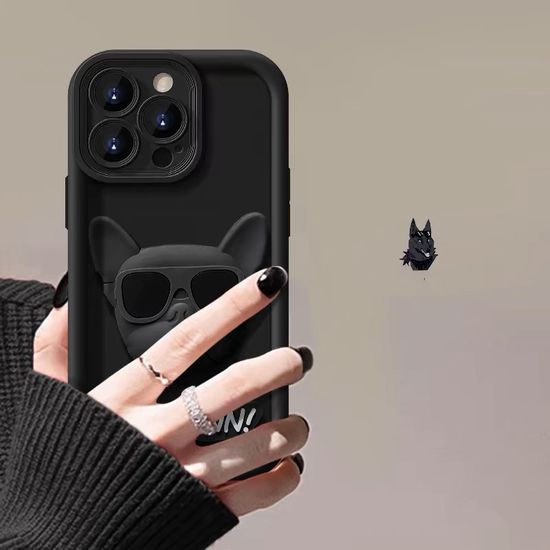 เคสโทรศัพท์มือถือแบบนิ่ม ลายการ์ตูนบูลด็อก 3D DIY สําหรับ iPhone 15 14 13 12 11 Pro Max X Xr Xs Max 7 8 Plus SE2020