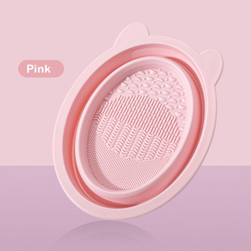 สต็อกพร้อม🔔Brush Cleansing Bowl ที่ล้างแปรงแต่งหน้า แต่งหน้า อ่างซิลิโคนล้างแปรง พับได้แผ่นซิลิโคน น้ำยาล้างแปรง แผ่นล้างแปรงแต่งหน้า