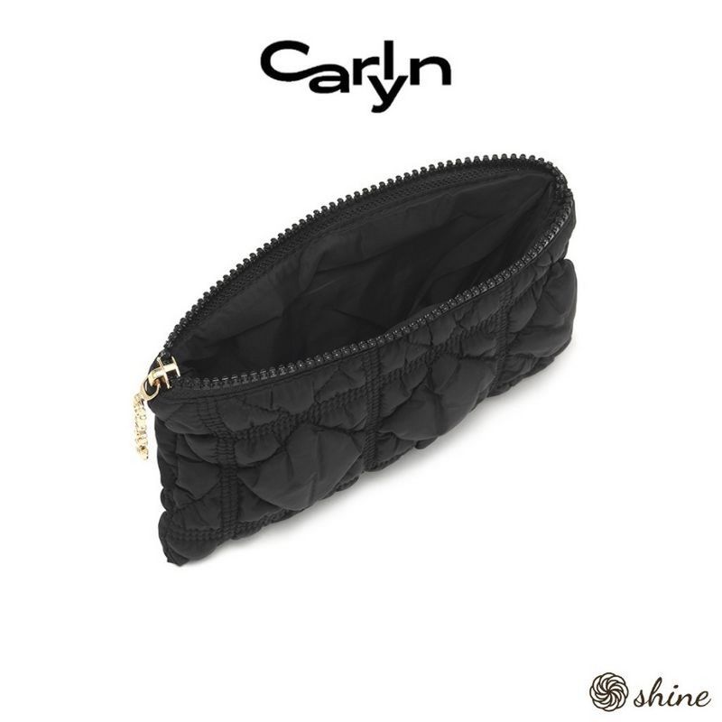 🎉สินค้าของแท้100% พร้อมส่ง🎉Carlyn Poing Pouch กระเป๋าสตางค์  black and white กระเป๋าใส่เหรียญ