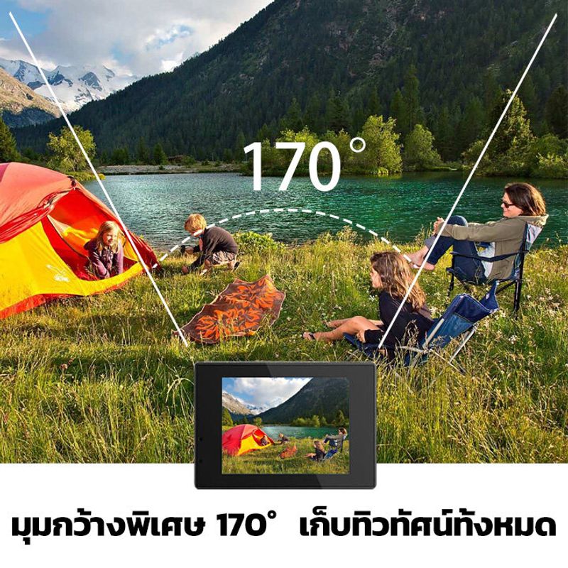 【รับประกัน 3 ปี】กล้องกันน้ำ กล้องแอ็คชั่น 4K WiFi Sport Action Camera กันน้ำได้ลึก 30 เมตร อปุกรณ์ครบชุด กล้องติดหมวกกันน็อค กล้องติดรถ กล้องโกโปร Camera Sport GoPro กล้องกันน้ำ GoPro กล้องรถแข่ง กล้องบันทึกภาพ กล้องถ่ายภาพ รับประกัน กล้องโกโปรแท้