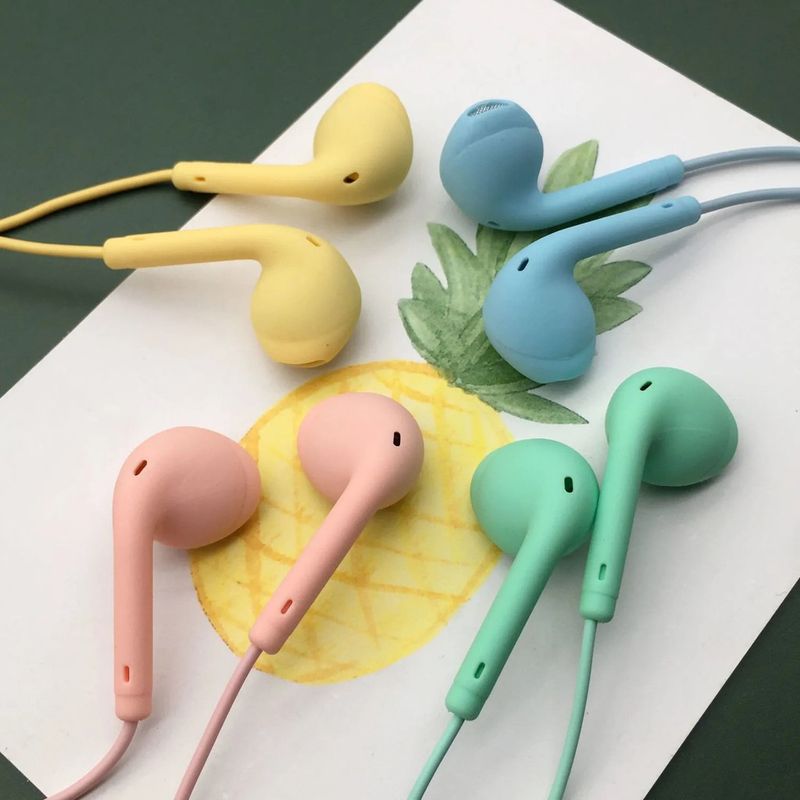 img [🇹🇭Stock&COD]� GOOJODOQ หูฟัง Macaron U19 หูฟังอินเอียร์ สีสันสดใส แจ็ค 3.5 สมอลทอร์ค Headphones เสียงดี เบส หนัก ควบคุมสายสนทนา มีไมโครโฟน