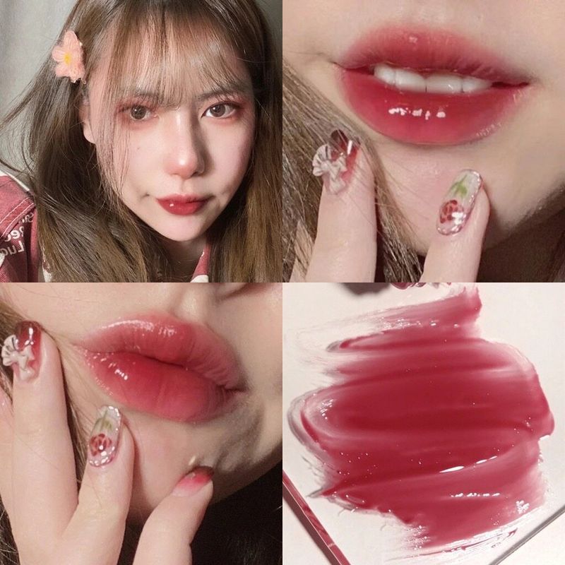 M102 OULESONG ลิปสติก ติดทนนาน กันน้ำ 6 สี Mirror Lip Glaze