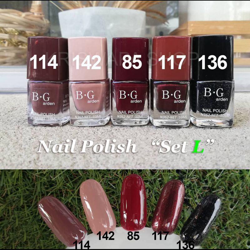 สีทาเล็บ B.Garden set. (L) ( 5ขวดสีสวย)