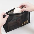 Konvy Mesh Triangle Cosmetic Bag คอนวี่ กระเป๋าเครื่องสำอางแบบตาข่ายโปร่งใส สีดำ