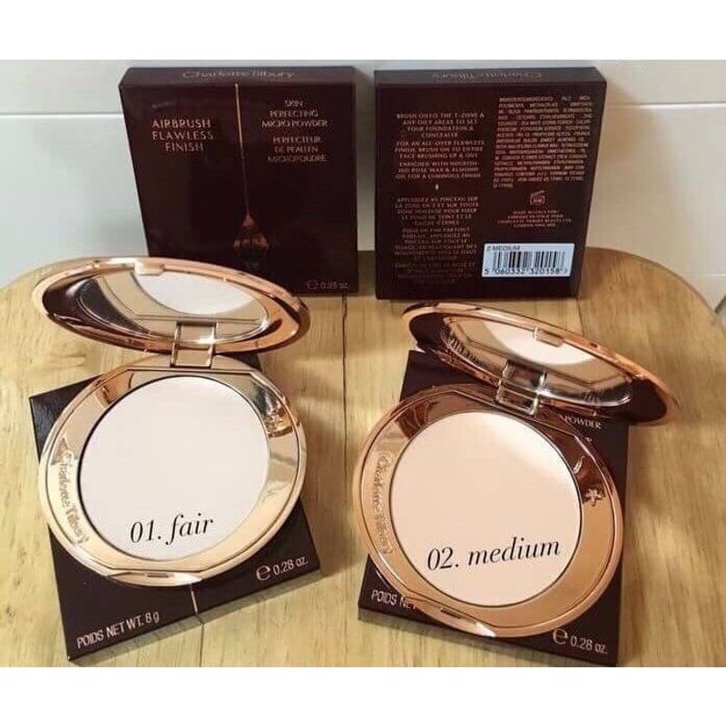 ลด 11% {โค้ด 225HYX} [พร้อมส่ง] CHARLOTTE TILBURY Airbrush Flawless Finish Powder