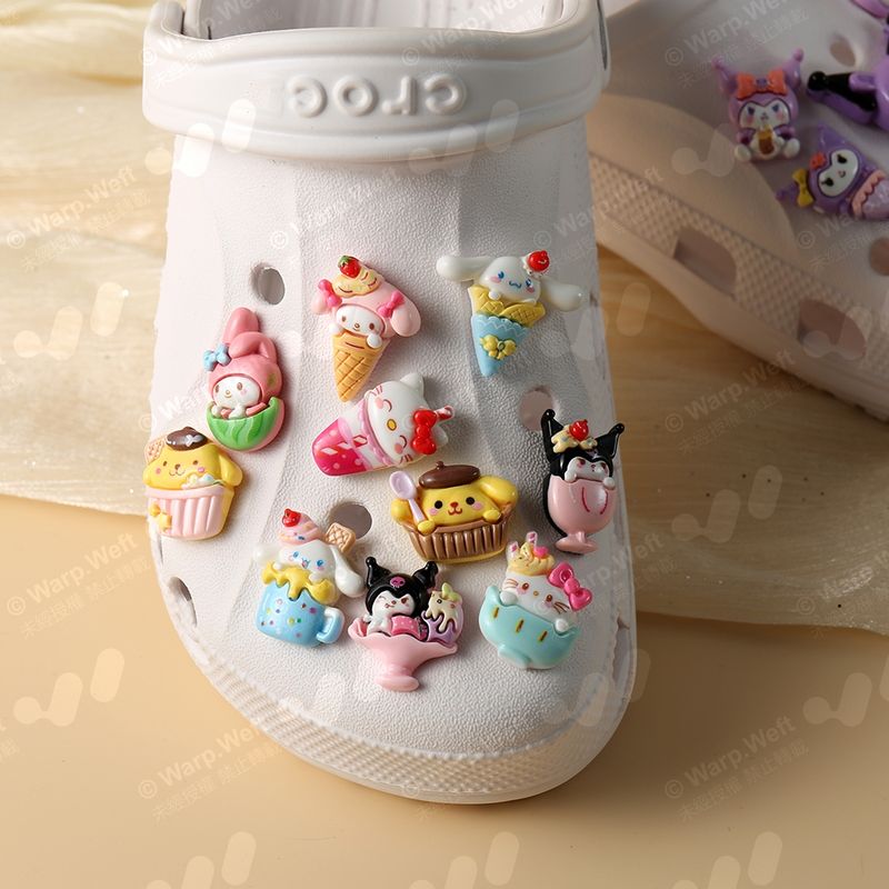 Kuromi จี้รูปการ์ตูนน่ารัก 3D อุปกรณ์เสริม สําหรับตกแต่งรองเท้า Jibbitz Crocs Sanrio DIY