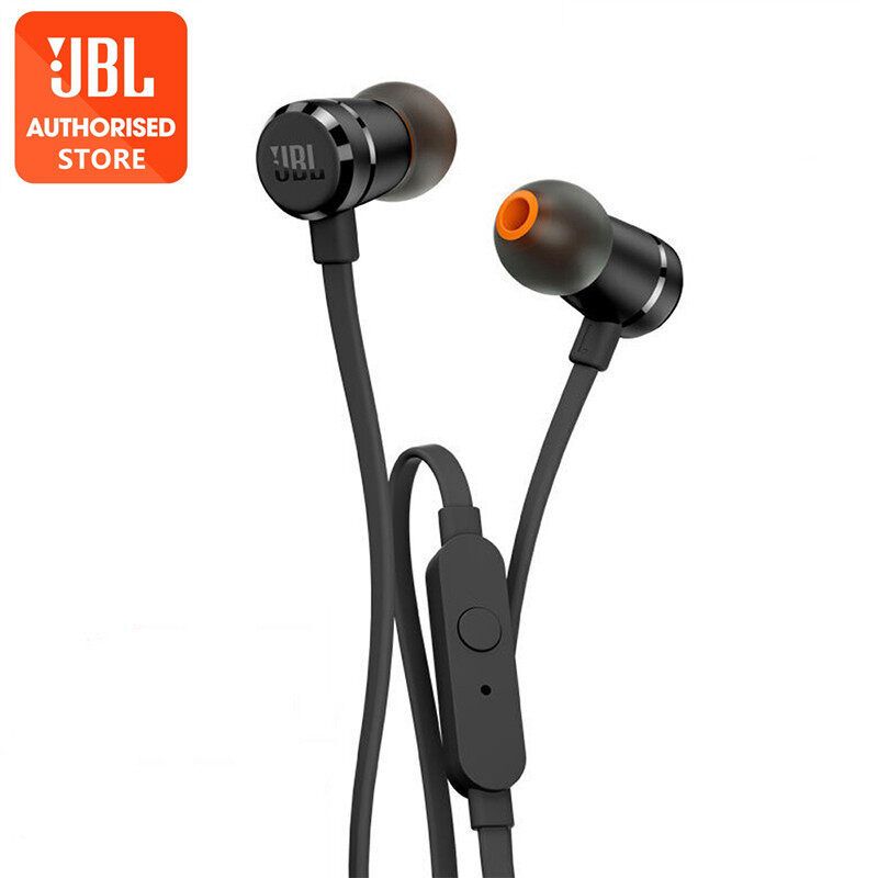 ต้นฉบับJBL T290 หูฟังในหู 3.5 มิลลิเมตรแจ็คสายกับเบสบริสุทธิ์ประสิทธิภาพสูงกีฬาหูฟังเล่นเกมด้วยปุ่มสากลระยะไกล/ไมค์Harmanอลูมิเ