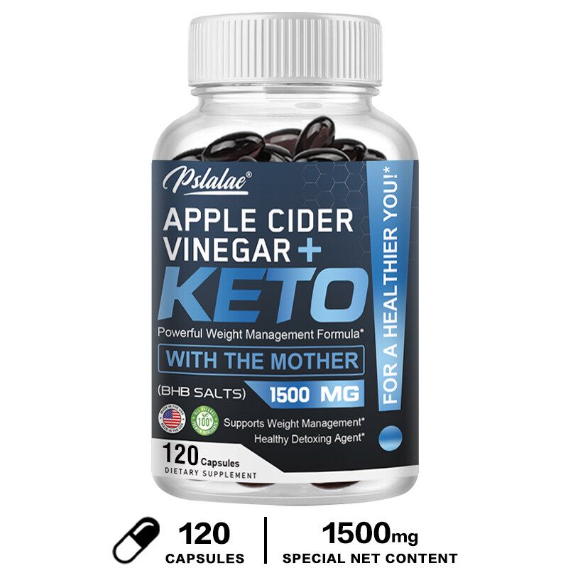 Apple Cider Vinegar Capsules Plus Keto BHB | เครื่องเผาผลาญไขมันสำหรับผู้ชายและผู้หญิง