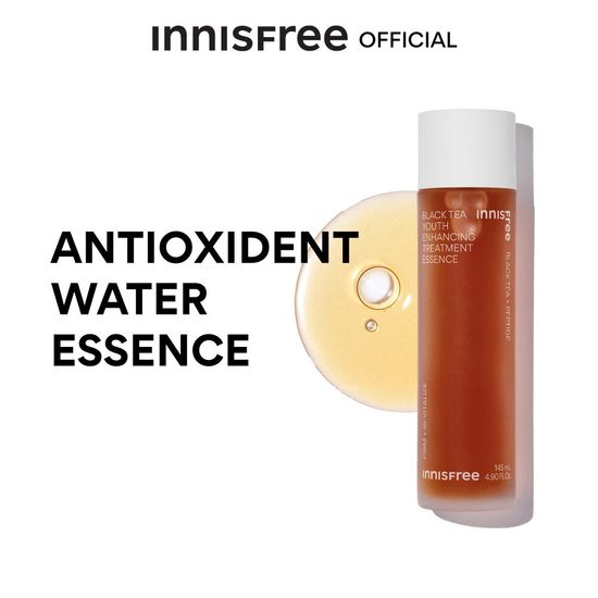 Innisfree Black Tea Youth Enhancing Treatment Essence 145 ml อินนิสฟรี ทรีทเม้น เอสเซ้นชาดำ 75มล. และ 145 มล.