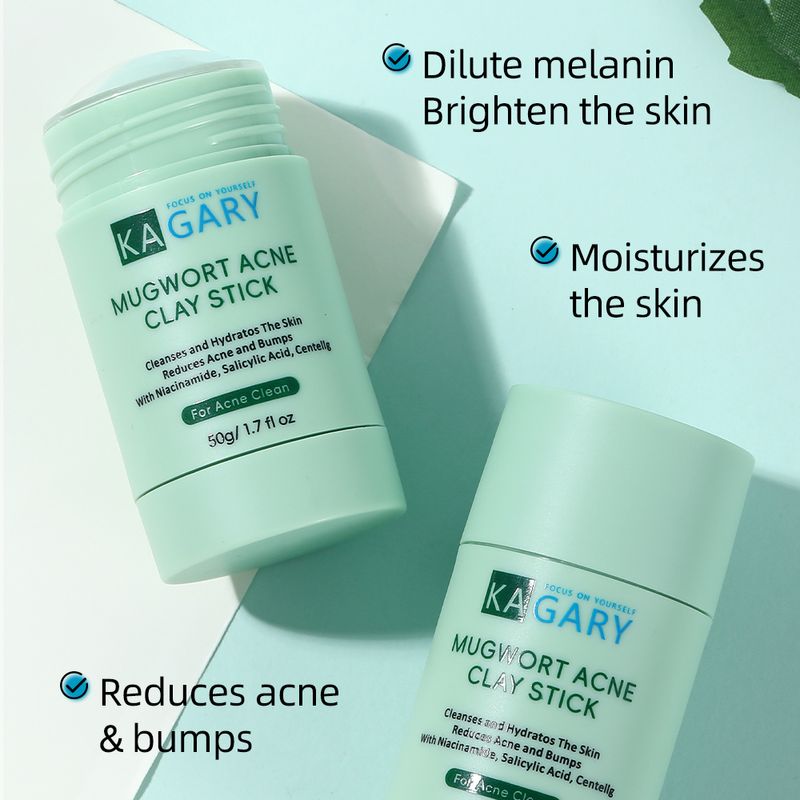 KAGARY Mugwort Clay Acne Mask 50g มาร์คหน้า มาสก์โคลนแบบแท่ง มาสก์โคลน และช่วยให้ผิวกระชับ ทำความสะอาดใบหน้า ผิวขาวกระจ่างใส