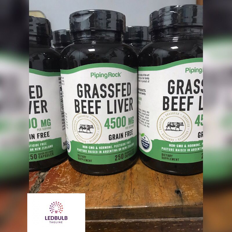 Grass Fed Beef Liver, 4500 mg วิตามิน ตับวัวที่เลี้ยงด้วยหญ้า  บำรุงร่างกาย คนที่ขาดธาตุเหล็ก [เก็บโค้ดรับส่วนลดเพิ่ม]