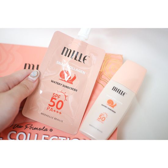 *ซอง* Mille Snail Bright Primer/Brightening AUR/SNAIL COLLAGEN WATERY/SENSITIVE SKIN SERUM มิลเล่