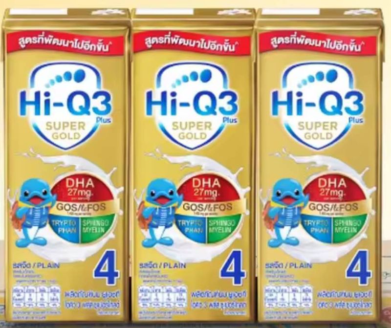 Hi-Q (4) 3+ SuperGold UHT ขนาด 180 มล.*3*9 แพ๊ค **ขายยกลัง 27 กล่อง**