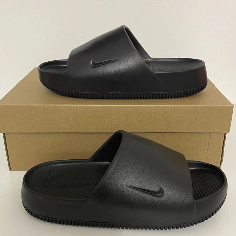 Nike Calm Slide รองเท้าแตะ ไซส์ใหญ่ผู้ชาย ดำ แฟชั่น แท้ 100% รองเท้าใส่สบาย