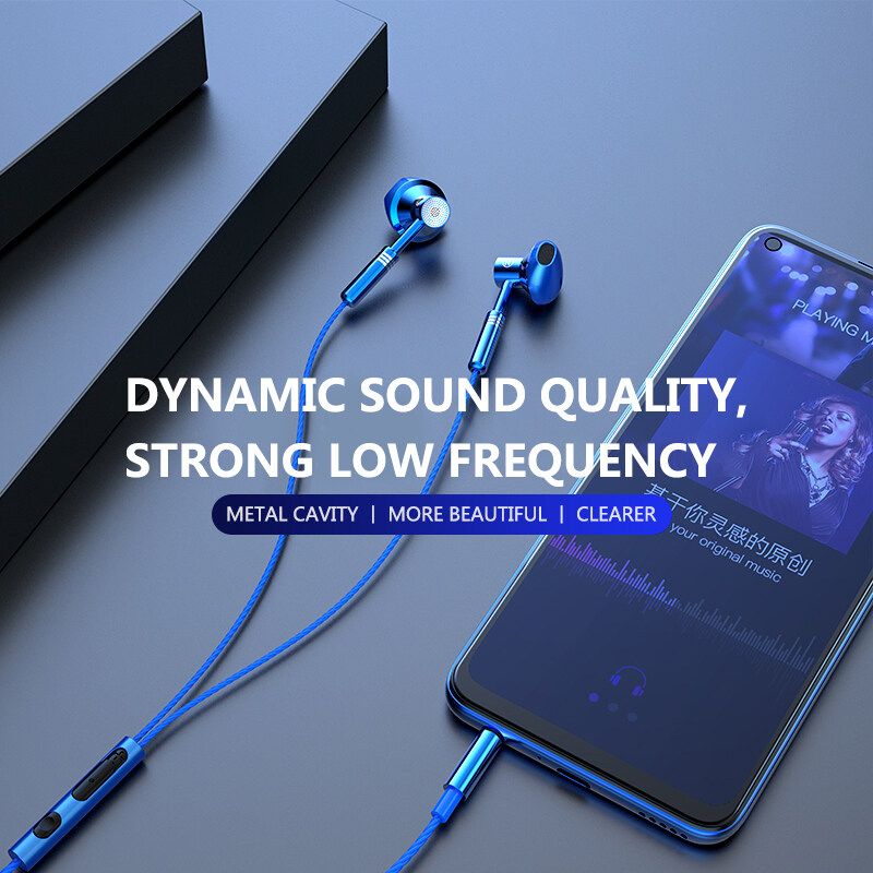 NEWMSNR 9D Digital TYPE-C Earphones Metal Surround Bass In Ear Earphone HD Call Headphones Waterproof No Delay Gaming Headphone Noise Reduction Headset With Mic For Samsung/Xiaomi/Huawei/Iphone etc