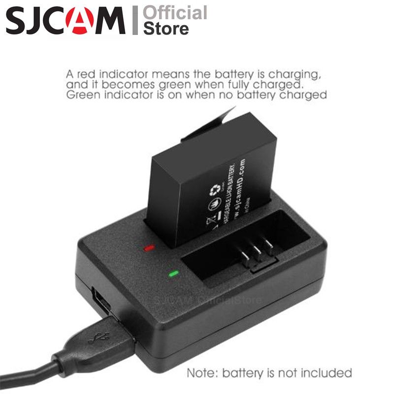 SJCam:DUAL-SLOT CHARGER FOR SJ4000 / SJ5000 / M10 / X1000 / X-Camera