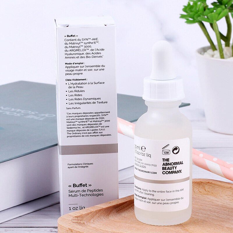 The Ordinary Buffet Multi Technology Peptide Serum 30ml เซรั่มหน้า ต่อต้านริ้วรอยเพิ่มความยืดหยุ่นของผิว เซรั่ม มอยเจอไรเซอร์ เซรั่ม ห