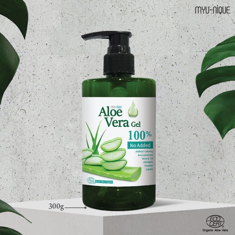 MYU-NIQUE ALOE VERA GEL (PUMP) มิว-นิค อะโล เวร่า เจล  (เจลบำรุงผิวออร์แกนิกแบบปั้ม)