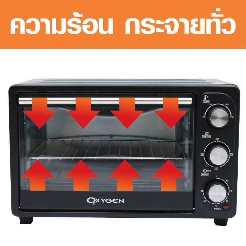 OXYGEN เตาอบ24 ลิตร OVEN รุ่น DN24E เตาอบไฟฟ้า