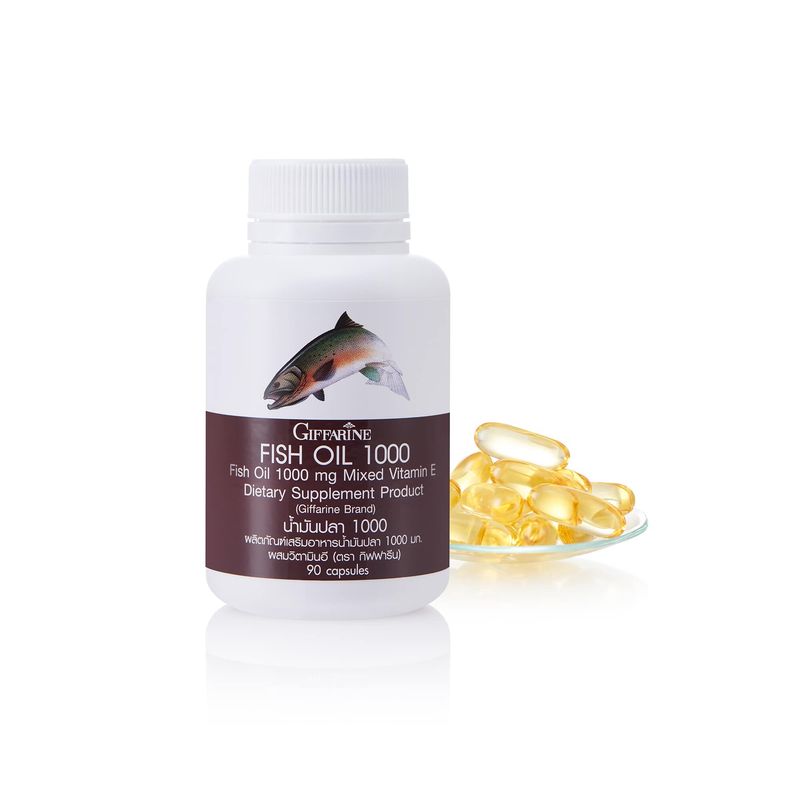 ส่งฟรี น้ำมันปลา กิฟฟารีน FISH OIL 500 มิลลิกรัม 50 แคปซูล น้ำมันตับปลา GIFFARINE fish oil